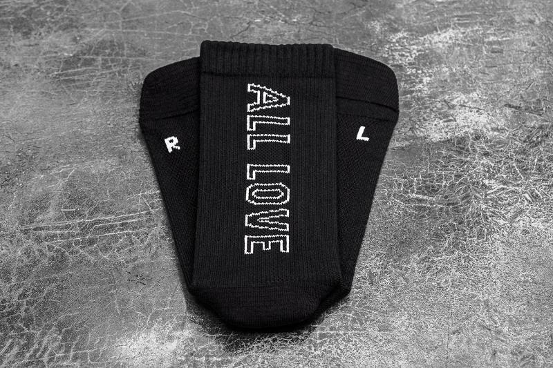 Black Nobull CREW (ALL LOVE) Men\'s Socks | CA K1644O